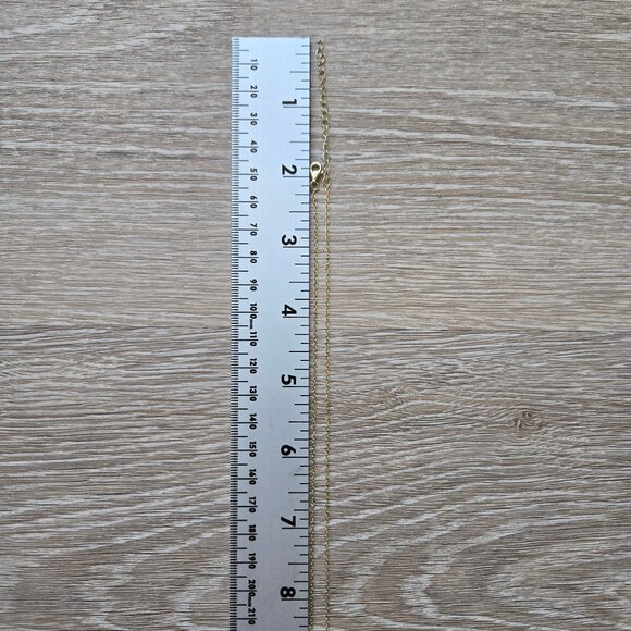 New Lulus Gold Rhinestone Drop Necklace Sterling Silver Chain Adjustable NWT - Picture 13 of 17